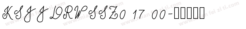 KSJJDRWSSZ0 17 00字体转换